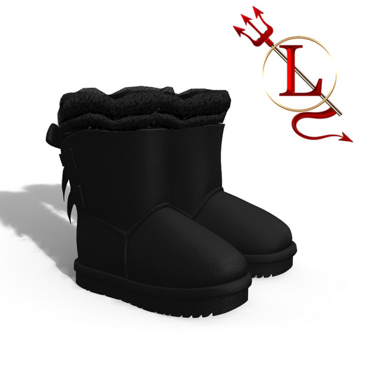 Black Fluffy Boots
