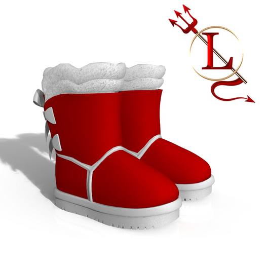 Red Fluffy Boots
