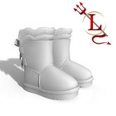 White Fluffy Boots