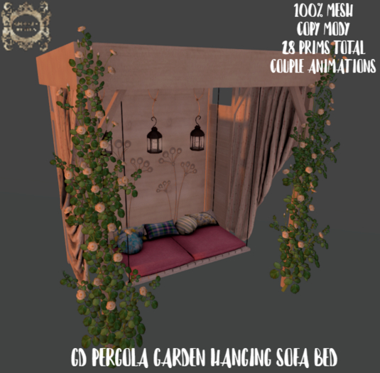 GD PERGOLA GARDEN HANGING SOFA BED