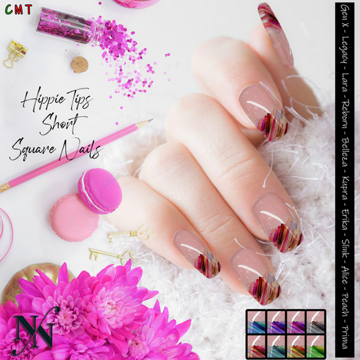 ::NN:: Hippie Tips Square Nails 