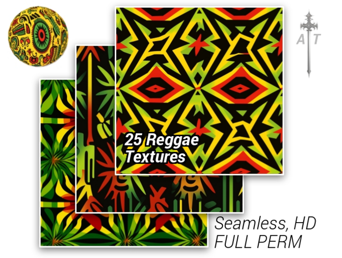 [AT] 25 Seamless Reggae Textures (FULL PERM)