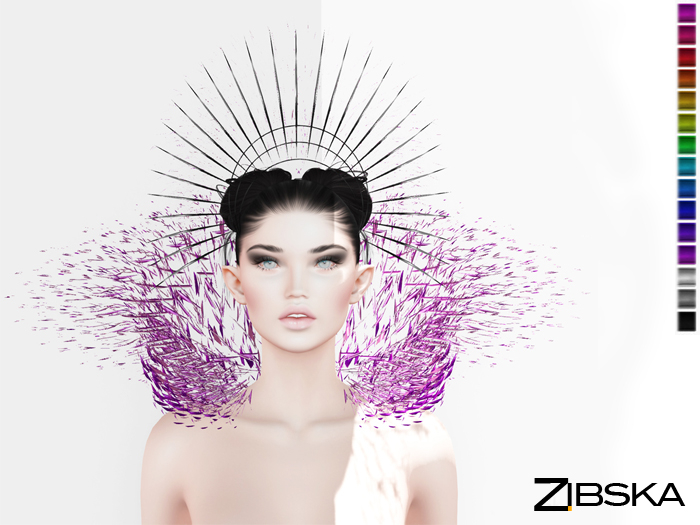 Zibska ~ Unnur color change headpiece and collar