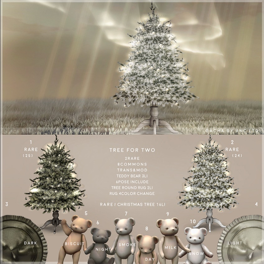 9){anc} tree for two / teddybear (milk)