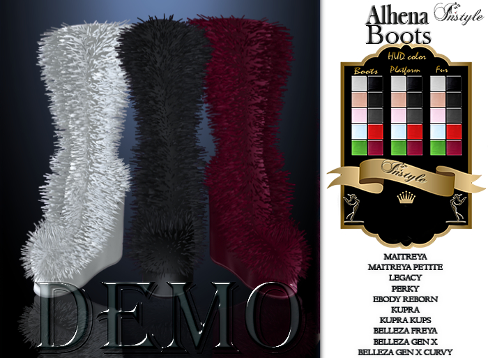 InStyle Fur boots - HUD color DEMO