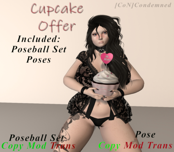 [CoN] Cupcake Offer Poseball Set (Boxed)