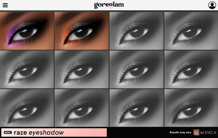 Goreglam 'Raze' Eyeshadow EVO X DEMO