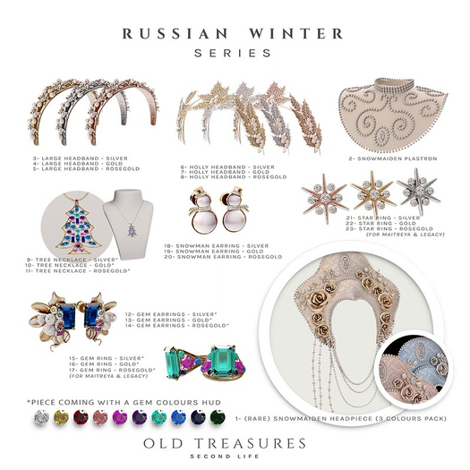 OLD TREASURES - 11 - RUSSIAN WINTER Tree Necklace RoseGold