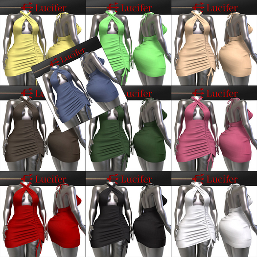LUCIFER FATPACK Rouched Dress