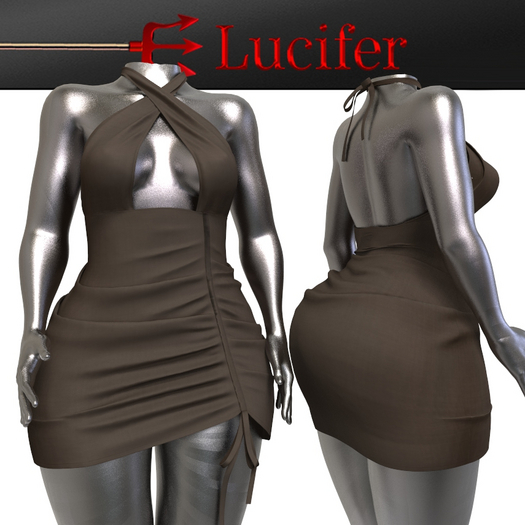 Brown Rouched Dress