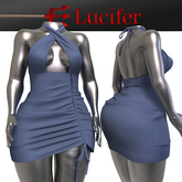 Navy Rouched Dress