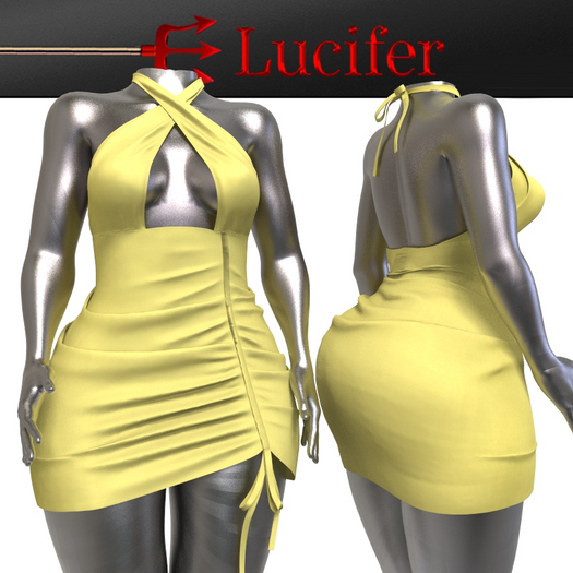 Yellow Rouched Dress