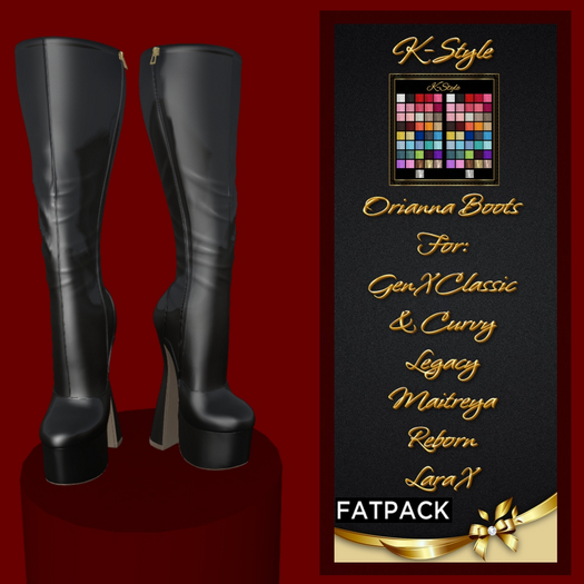 [K-Style] ORIANNA BOOTS(V.LATEX) - FATPACK