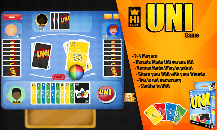 [Hi Enjoy!] UNI Game - Similar to UNO