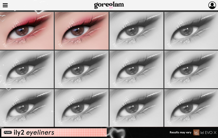 Second Life Marketplace - Goreglam 'ily2' Eyeliners EVO X DEMO