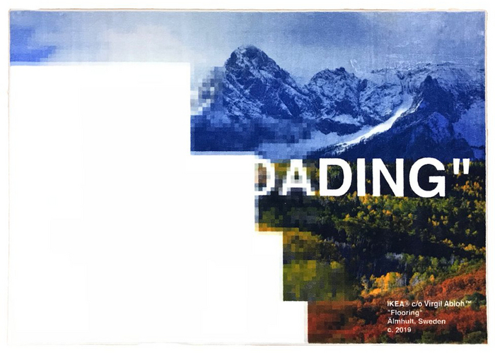 off white "loading" rug