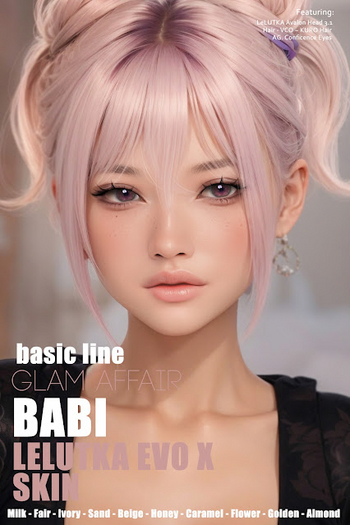 [Glam Affair] Babi Skin [Lelutka EvoX] Basic Line