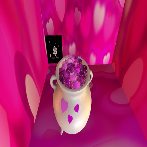 Cauldron O' HeartsnRoses White with Pink Roses