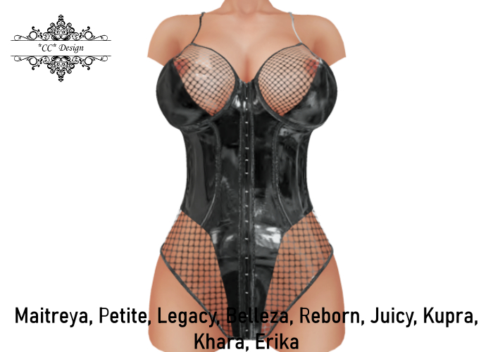 (120) *CC* Latex Bodysuit Lena Black