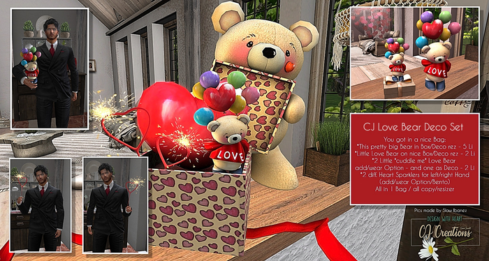 CJ Love Bear Deco Set
