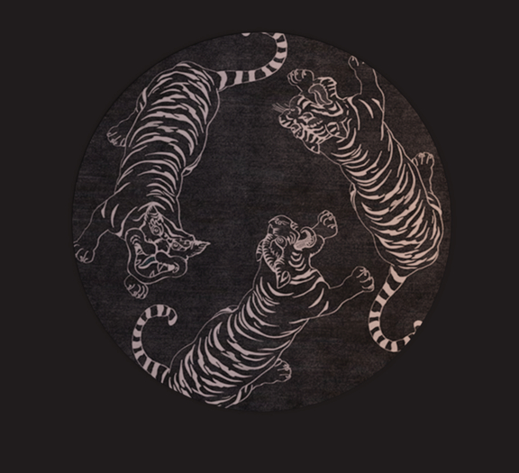 //BEAST ROUND TIGER RUGS