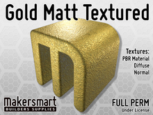 PBR Materials: Metal: Gold Matt Textured