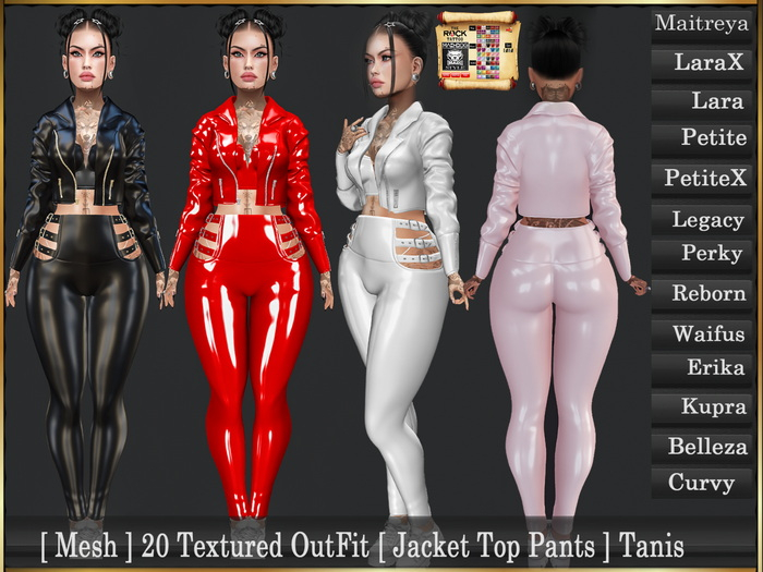 [ Mesh] [ 20 Textured ] OutFit [ Jacket Top Pants ] Tanis