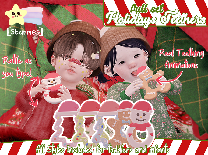 [Starries] Holiday Teethers - Full Set for Babies & Toddlers