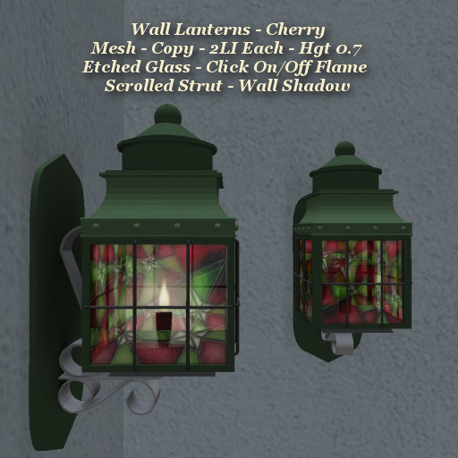 Wall Lantern - Cherry