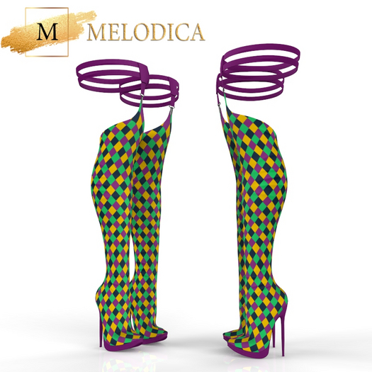 Mardi Gras BOOTS MAITREYA