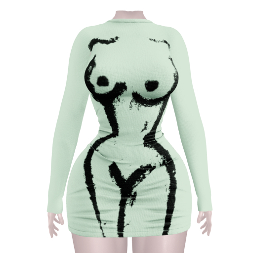 moxy - trompeii dress mint