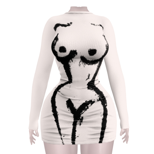 moxy - trompeii dress blanc