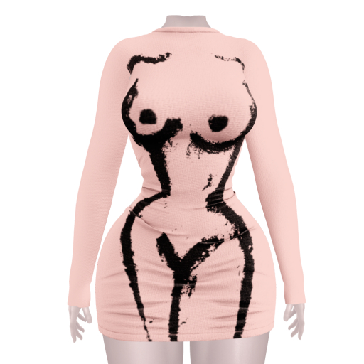 moxy - trompeii dress blush