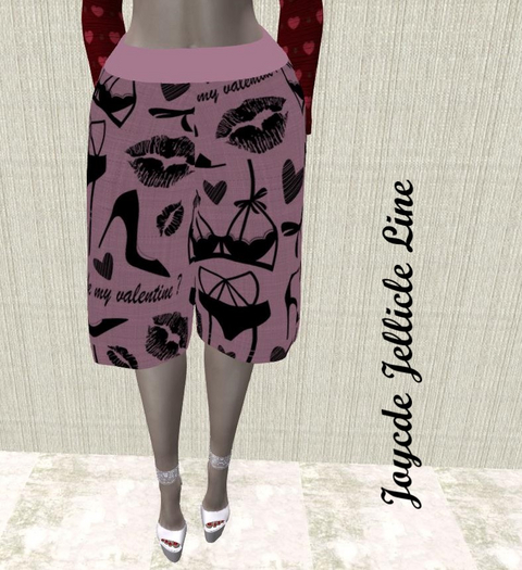 DEMO Fushia Sxy Valentines Shorts Bulk