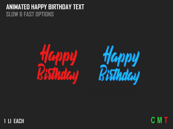 Chibby - Animated Happy Birthday Text Neon (Add Me)