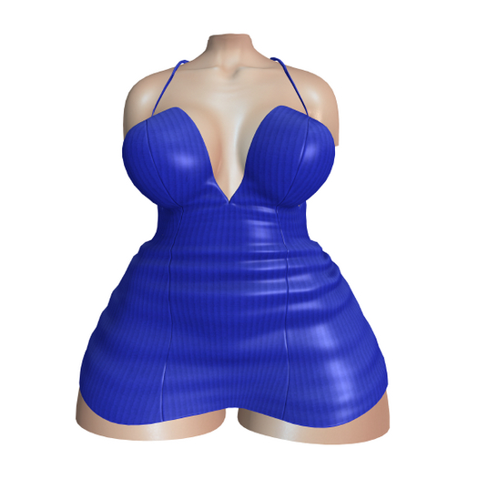 [meowhi] Self Made Dress  BLUE