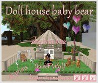 doll house baby bear pink
