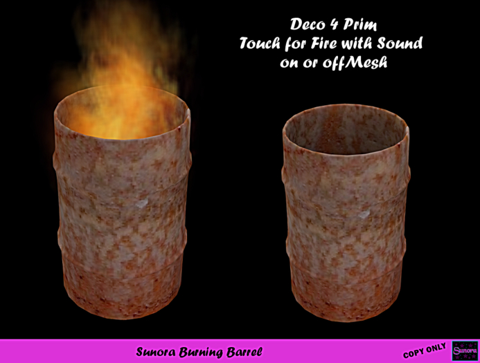Sunora Burning Barrel Deco
