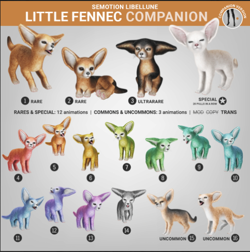 SEmotion Libellune Little Fennec Companion ULTRARARE 03