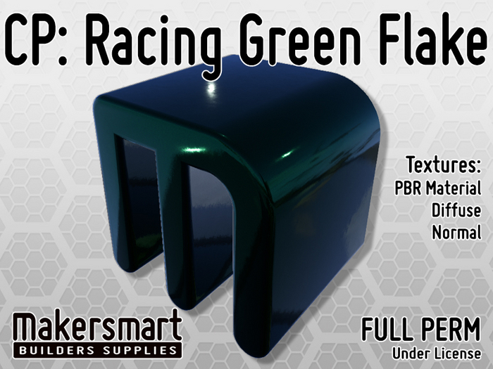 PBR Materials: CarPaint: Racing Green Flake