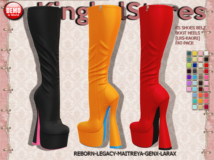 KS SHOES BELZ BOOT HEELS [LRS-KAORI] FAT-PACK