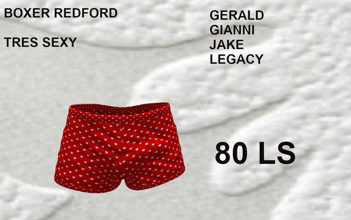 BOXER REDFORD  FOND ROUGE