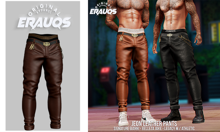 [ ERAUQS ] - Jeon Leather Pants - 02