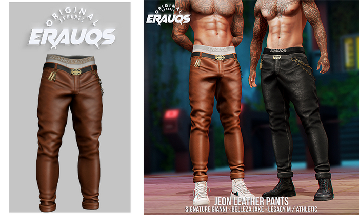 [ ERAUQS ] - Jeon Leather Pants - 03