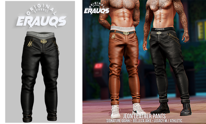 [ ERAUQS ] - Jeon Leather Pants - 05