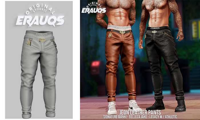 [ ERAUQS ] - Jeon Leather Pants - 07