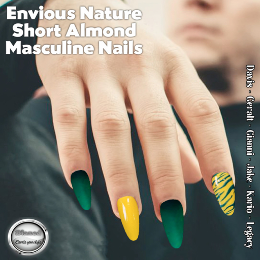 [blazed] Envious Nature Masc. Almond Nails