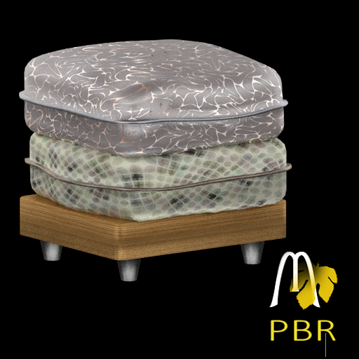 1mm Pillows on Stool with