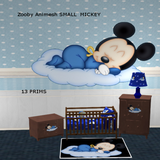 Zooby Animesh SMALL  MICKEY  BROWN CRIB