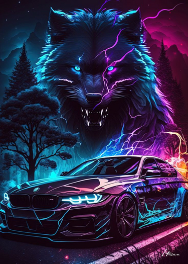 MELMON. ABSTR.CAR BEEMER (ADDTOUNPACK)